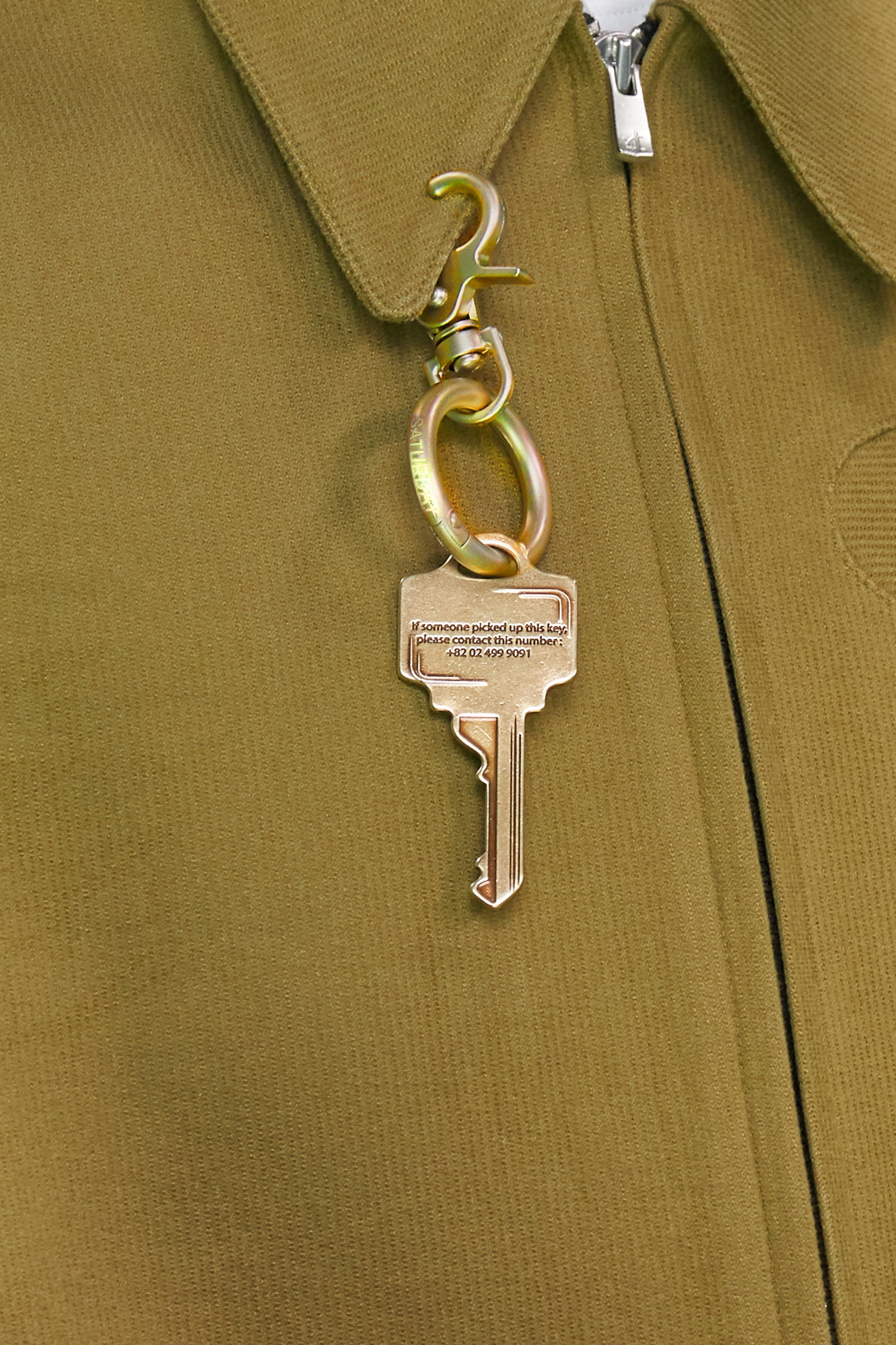 Logo Key Ring Faded Gold