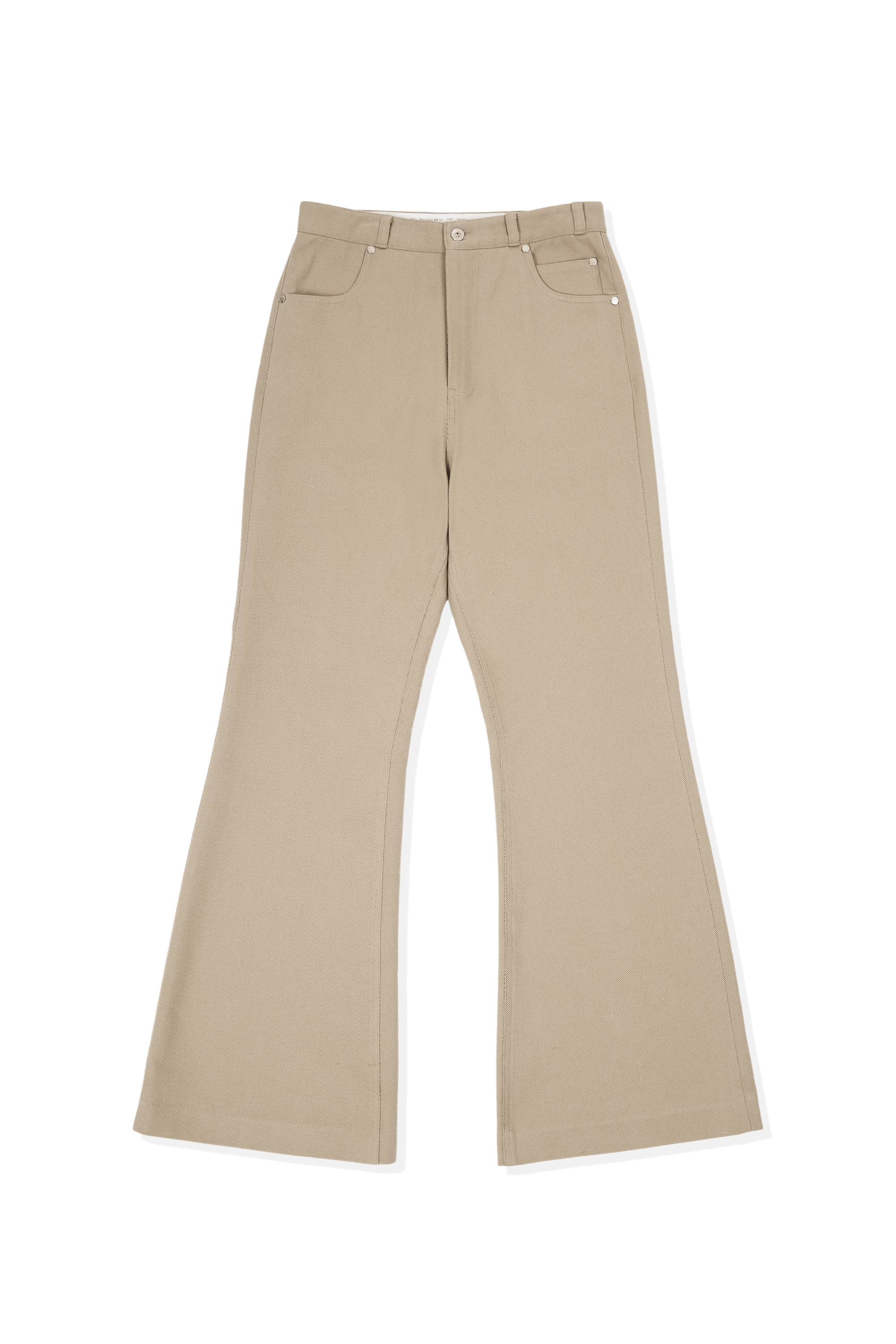 24 Spring Flared Cotton Pants Beige